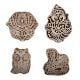 Set of 4 Piece New Mix Wooden Printing Block
